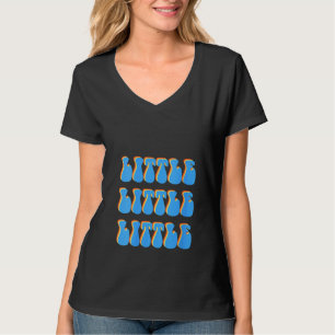 Womens 70s 80s Retro Little Sorority Reveal Family T-Shirt