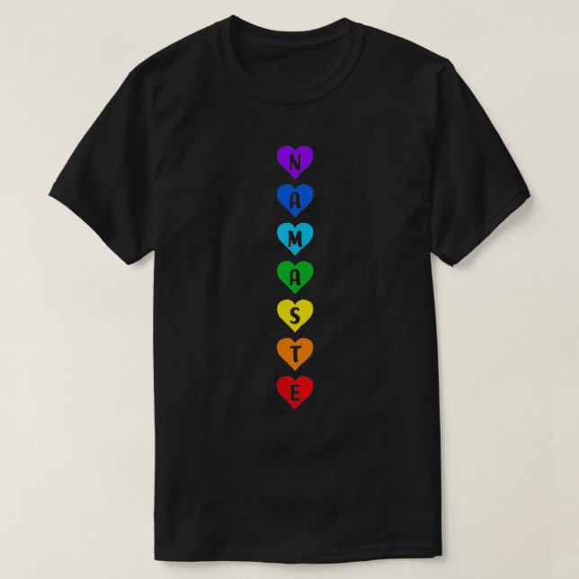 Womens 7 Chakra Hearts Colourful Kundalini Yoga Na T-Shirt (Design Front)