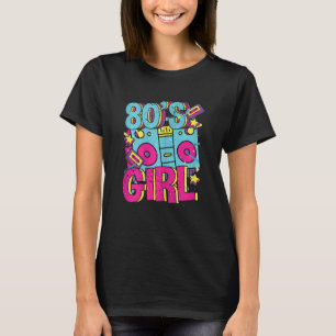 Womens 80's Girl 80s party Theme Outfit Vintage Re T-Shirt