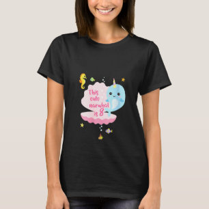 Womens 8th Birthday 8 Year Old Girl Boy Narwhal Se T-Shirt