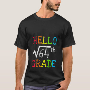 Womens 8th Grade Square Root Of 64 Teacher Funny B T-Shirt