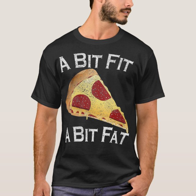 Womens A Bit Fit A Bit Fat, Distressed Look, By Yo T-Shirt (Front)