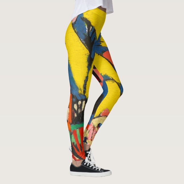 Women's Abstract Modern Art Sayen Trees  Leggings (Right)
