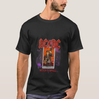Womens AC DC Witch s Spell V Neck T-Shirt