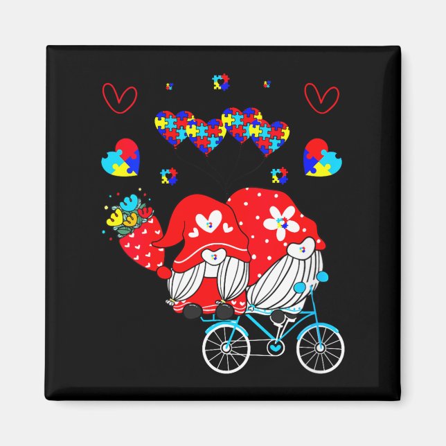 Womens Accept Understand Love Autism Awareness Gno Magnet (Front)