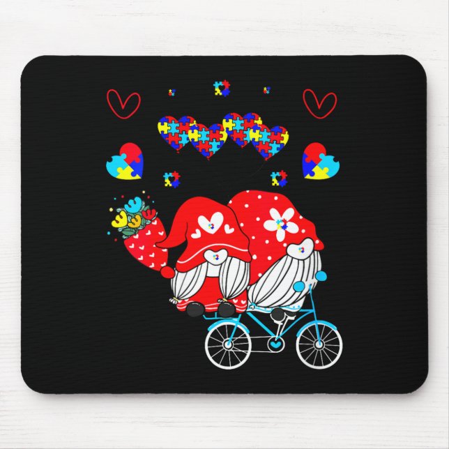Womens Accept Understand Love Autism Awareness Gno Mouse Mat (Front)
