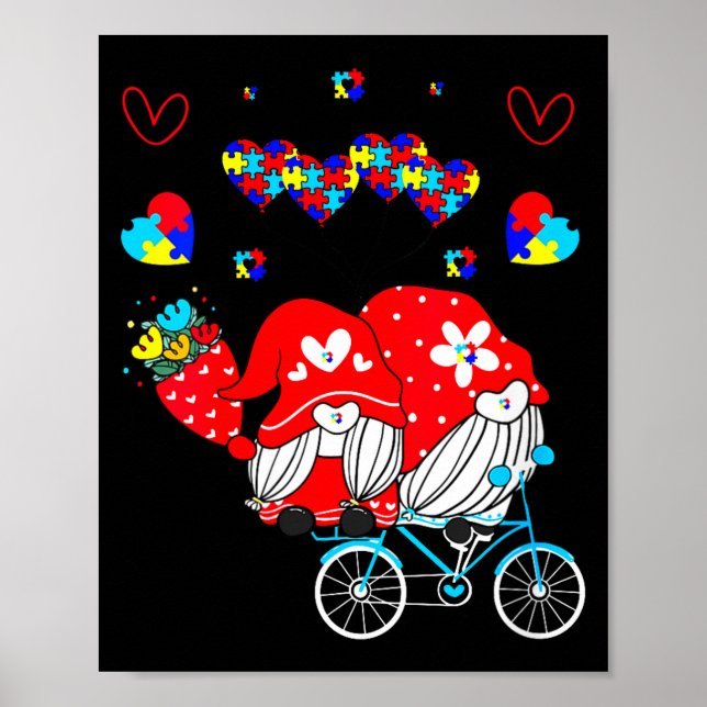 Womens Accept Understand Love Autism Awareness Gno Poster (Front)