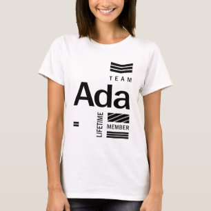 Womens Ada Personalised Name Birthday Gift T-Shirt
