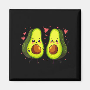 Womens Adorable Avocado Valentines Day Love Matchi Magnet