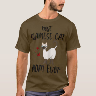 Womens Adorable Best Siamese Cat Mum Ever, Funny S T-Shirt