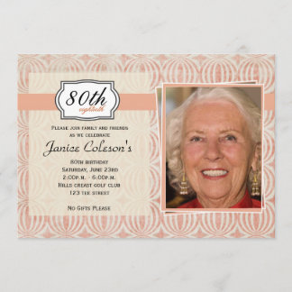 Women's Adult Photo Birthday Party Invite