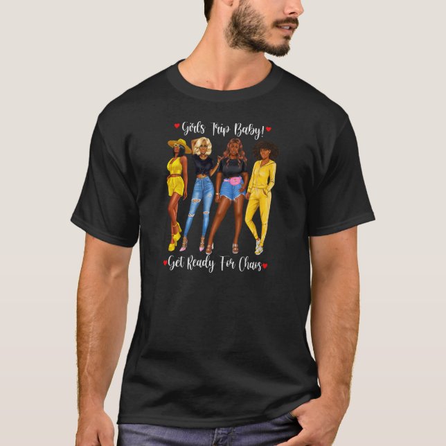 Womens African American Girls Trip Black Girls Tra T-Shirt (Front)
