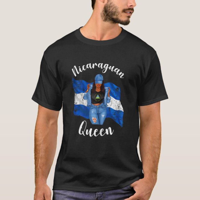 Womens African Nicaraguan Queen Nicaragua Proud Br T-Shirt (Front)