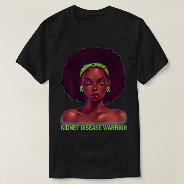 Womens Afro African American Black Woman Kidney Di T-Shirt (Design Front)