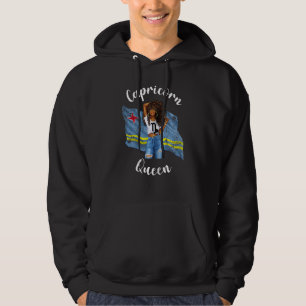 Womens Afro Aruban Capricorn Queen Black Womens Zo Hoodie