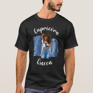 Womens Afro Capricorn Queen From Guatemala Zodiac T-Shirt