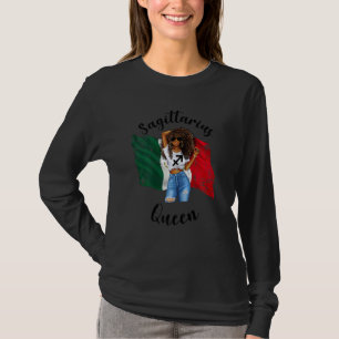 Womens Afro Mexican Sagittarius Queen African Mexi T-Shirt