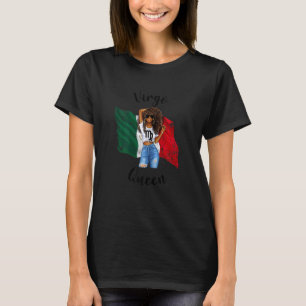 Womens Afro Mexican Virgo Queen African Mexico Fla T-Shirt