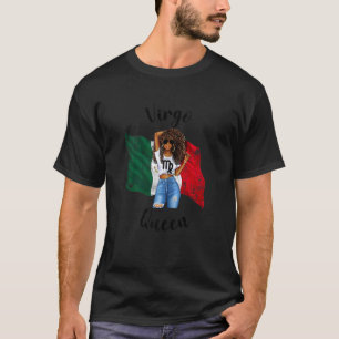 Womens Afro Mexican Virgo Queen African Mexico Fla T-Shirt