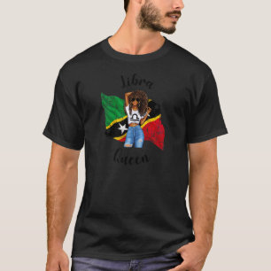Womens Afro St Kitts & Nevis Libra Queen African F T-Shirt