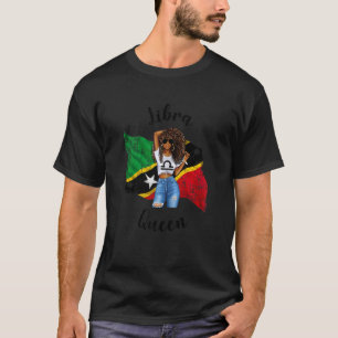 Womens Afro St Kitts & Nevis Libra Queen African F T-Shirt