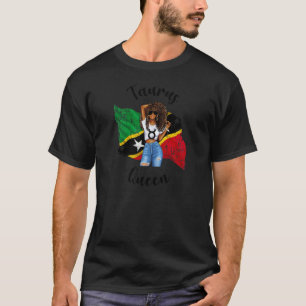 Womens Afro St Kitts & Nevis Taurus Queen African T-Shirt