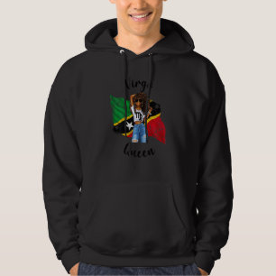 Womens Afro St Kitts & Nevis Virgo Queen African F Hoodie