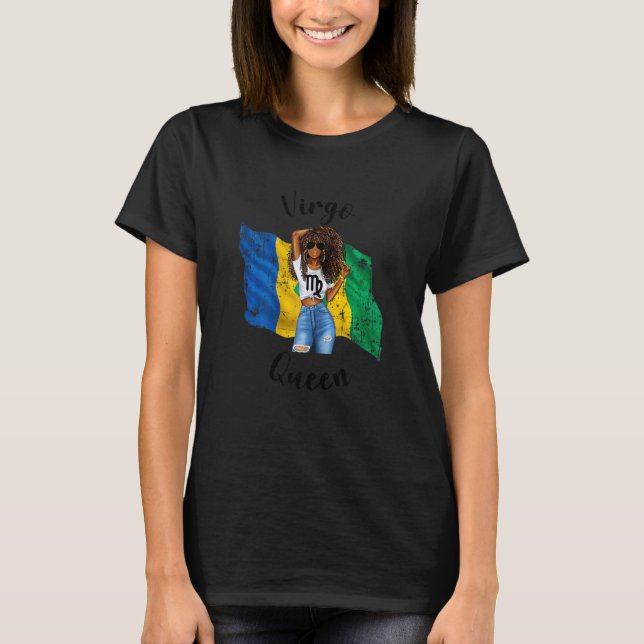 Womens Afro St Vincent Virgo Queen African St Vinc T-Shirt (Front)