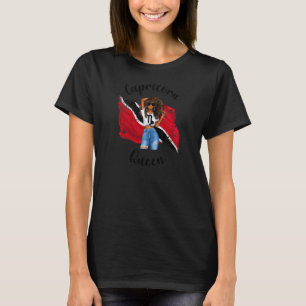 Womens Afro Trinidad Tobago Capricorn Queen Africa T-Shirt