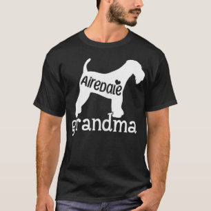 Womens Airedale Grandma Gifts Cute Airedale Terrie T-Shirt