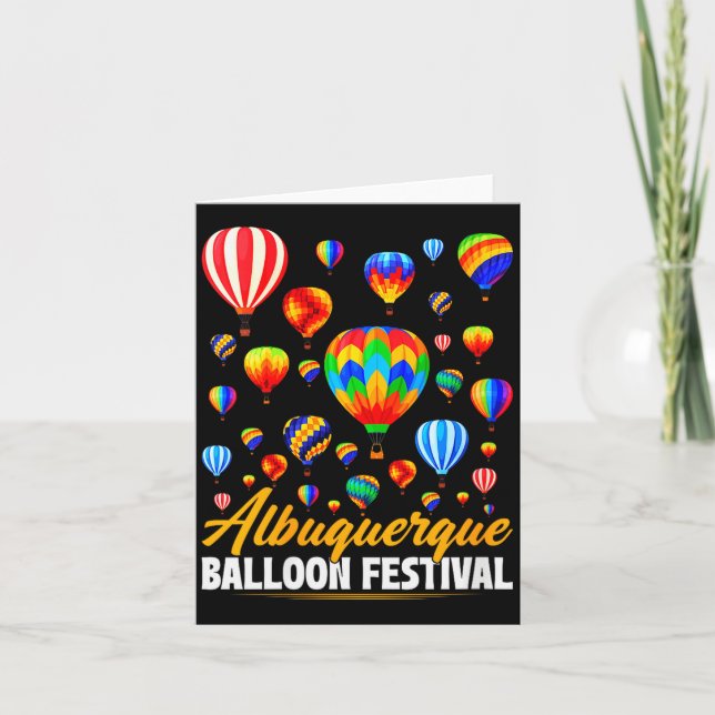 Womens Albuquerque Hot Air Balloon Festival Balloo Card (Front)