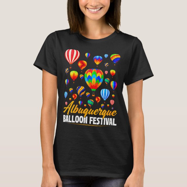 Womens Albuquerque Hot Air Balloon Festival Balloo T-Shirt (Front)