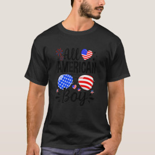 Womens All American Boy 4th Of July Boys Kids Sung T-Shirt