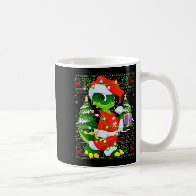 Womens Alligator Christmas Lights Santa Costume Ug Coffee Mug (Right)
