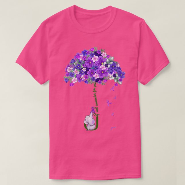 Womens Alzheimer Awareness Cute Elephant I Will Re T-Shirt (Design Front)