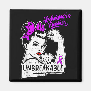 Womens alzheimer's warrior awareness dementia magnet