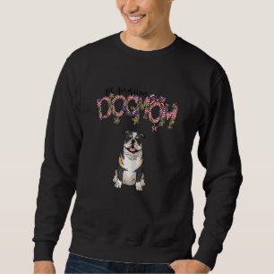 Womens American Dogmom American Bulldog 4 Sweatshirt