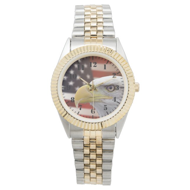 Women's American Eagle Flag Two-Tone Watch (Front)