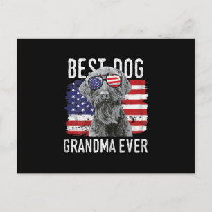 Womens American Flag Best Dog Grandma Ever Giant Postcard