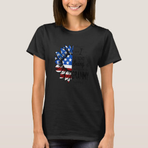 Womens American Flag Sunflower I Love Being A Gram T-Shirt