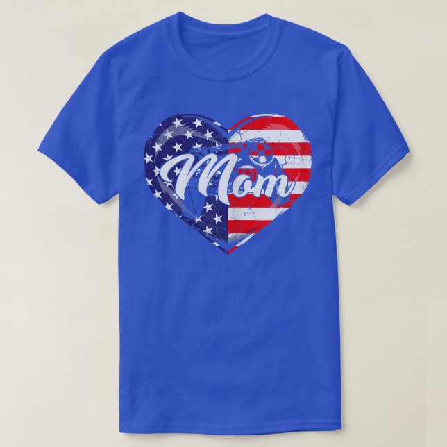 Womens American Flag Video Game Mom Apparel Funny  T-Shirt (Design Front)