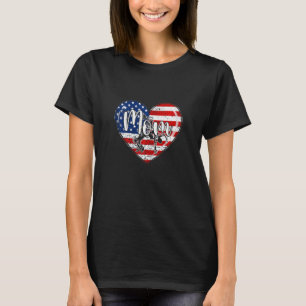 Womens American Flag Wrestling Mum Apparel 4th O T-Shirt