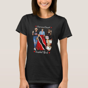 Womens American Raised Trinidad & Tobago Blood Usa T-Shirt
