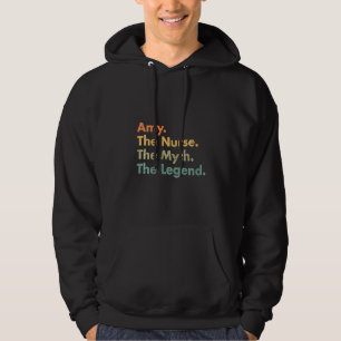 Womens Amy The Nurse The Myth The Legend Healthcar Hoodie