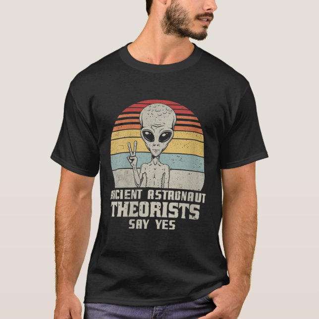 Womens Ancient Astronaut Theorists Say Yes V-neck  T-Shirt (Front)