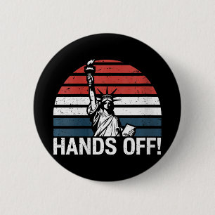 Womens Anti Maga Resistance Statue Of Liberty Hand 6 Cm Round Badge