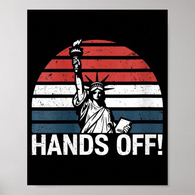 Womens Anti Maga Resistance Statue Of Liberty Hand Poster (Front)