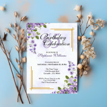 Women's Any Age Birthday Floral Classic Elegant