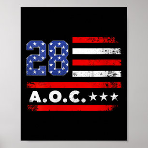 Womens Aoc 2028 A.o.c. 2028 For President American Poster