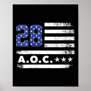 Womens Aoc 2028 A.o.c. 2028 For President American Poster